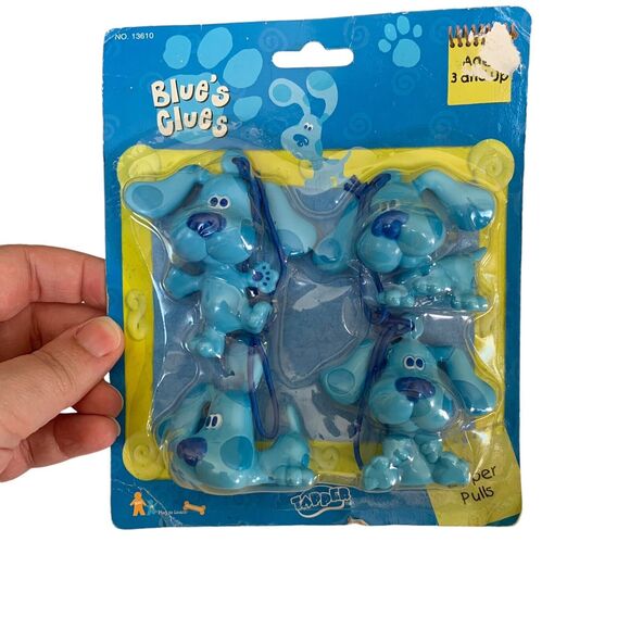 4 Vintage Blue's Clues Zipper Pulls Party Favors 1999 Great for Backpacks NIP - Picture 2 of 5